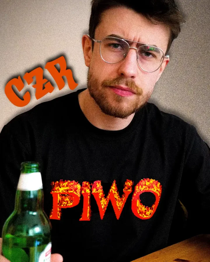 Koszulka PIWO czarna oversize Koszulka PIWO czarna oversize