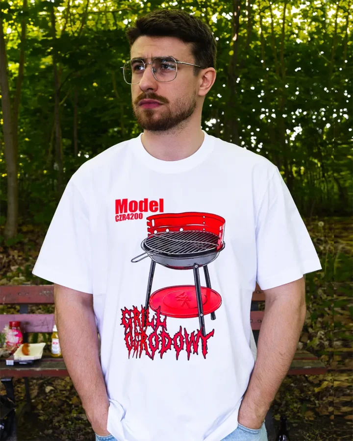 Koszulka GRILL OGRODOWY biała [LIMITOWANA]